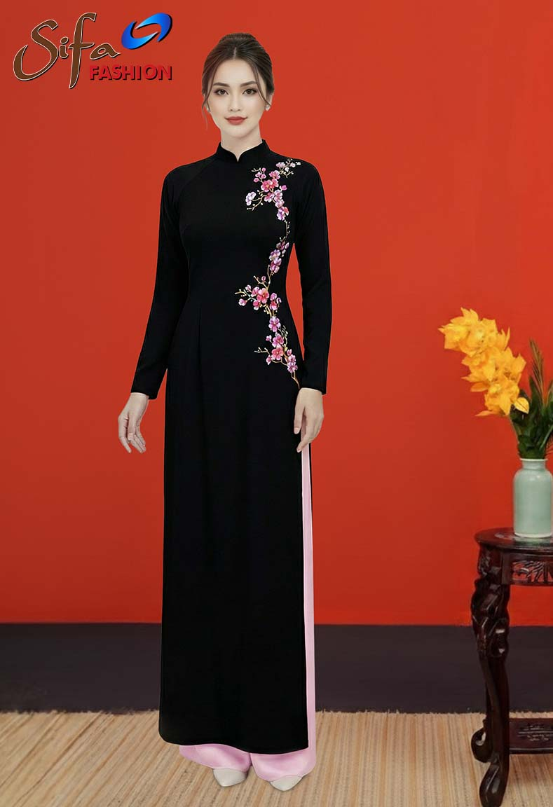 Áo dài cổ truyền thống lượn